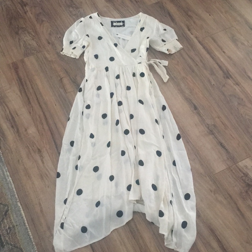 NWT Anthropologie Maeve Breanna Polka Dot Dress 8 - Picture 5 of 7